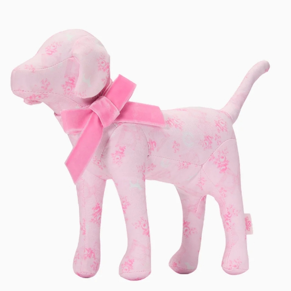 PINK x LoveShackFancy Dog Pink Floral Dog Plush Toy